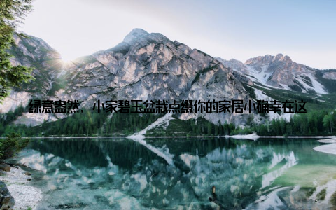 绿意盎然, 小家碧玉盆栽点缀你的家居小确幸在这个快节奏的时代, 每个人都在追求一种生活的平衡, 一种让心灵得到慰藉的方式