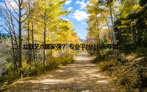 二、盆栽艺术哪家强? 专业平台让你一学就会在众多盆栽学习平台中, 如何选择一家强校呢? 我们要看这家学校是否拥有专业的师资力量