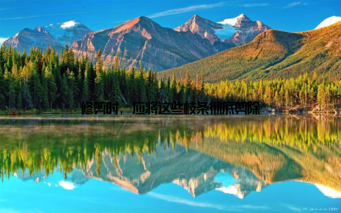 修剪时, 应将这些枝条彻底剪除