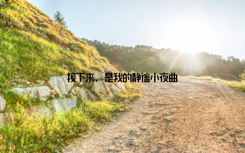 接下来, 是我的静谧小夜曲