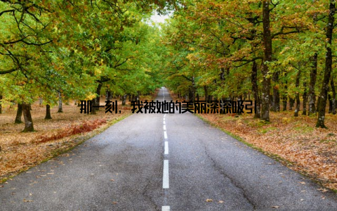 那一刻, 我被她的美丽深深吸引