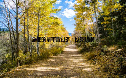 施肥的量不宜过多, 以免烧根