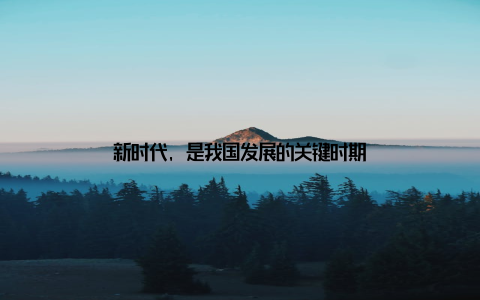 新时代, 是我国发展的关键时期
