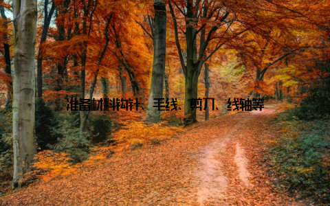 准备材料钩针、毛线、剪刀、线轴等