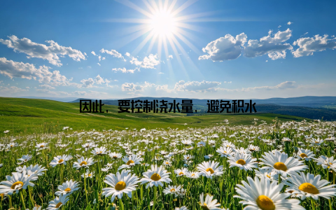 因此, 要控制浇水量, 避免积水