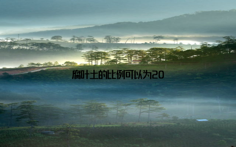 腐叶土的比例可以为20