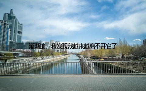 渐渐地, 我发现我越来越离不开它了